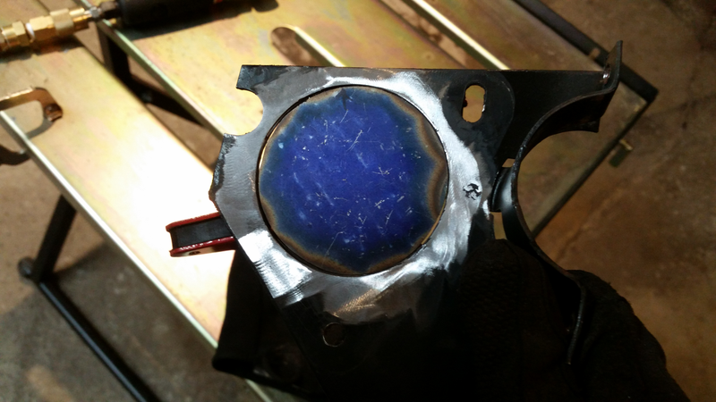 I kind of like the scratched up blue, like a round starry dusk